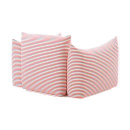 Saint Tropez Pearl and Red Striped Stuffed Outdoor Armchair - UK
