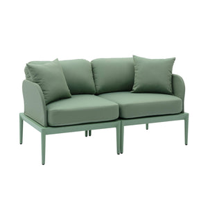 Kapri Moss Green Modular Outdoor Loveseat