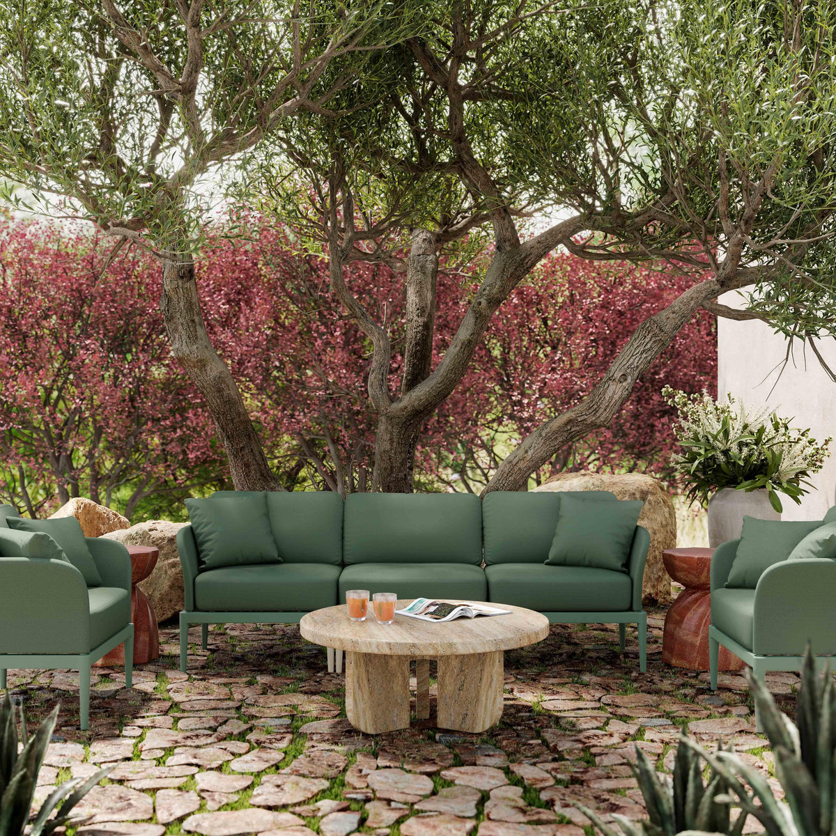 Kapri Moss Green Modular Outdoor Sofa