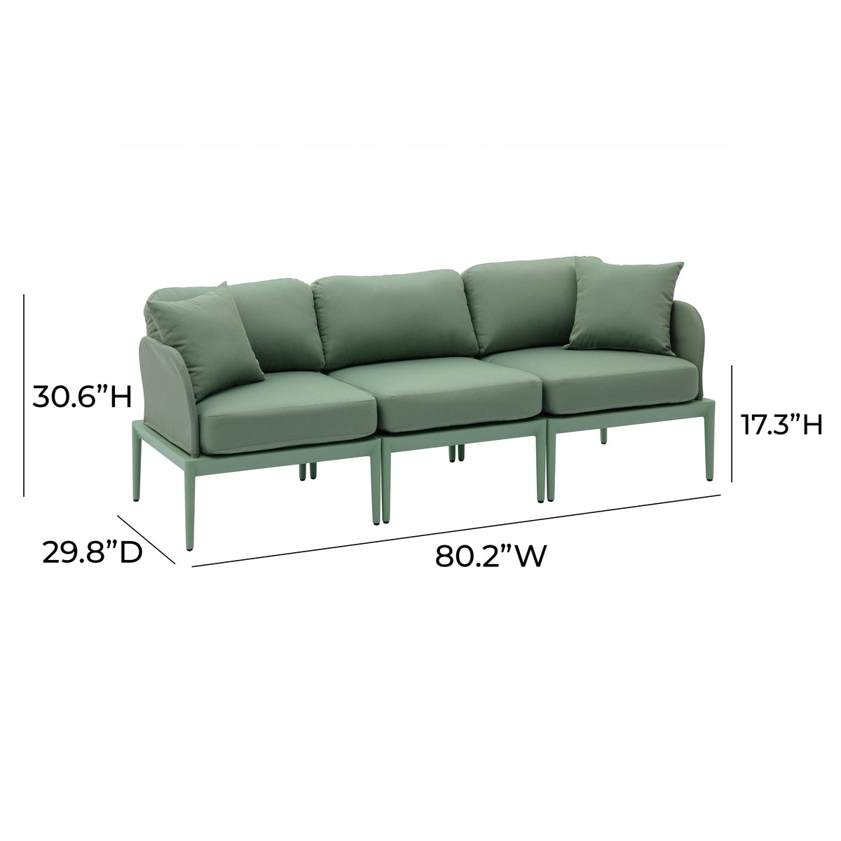 Kapri Moss Green Modular Outdoor Sofa