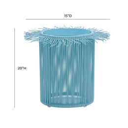 Rafa Blue Outdoor Side Table