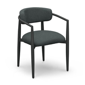 Annika Black Textured Outdoor Dining Arm Chair