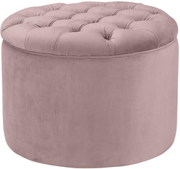 Queen Mauve Velvet Storage Ottoman