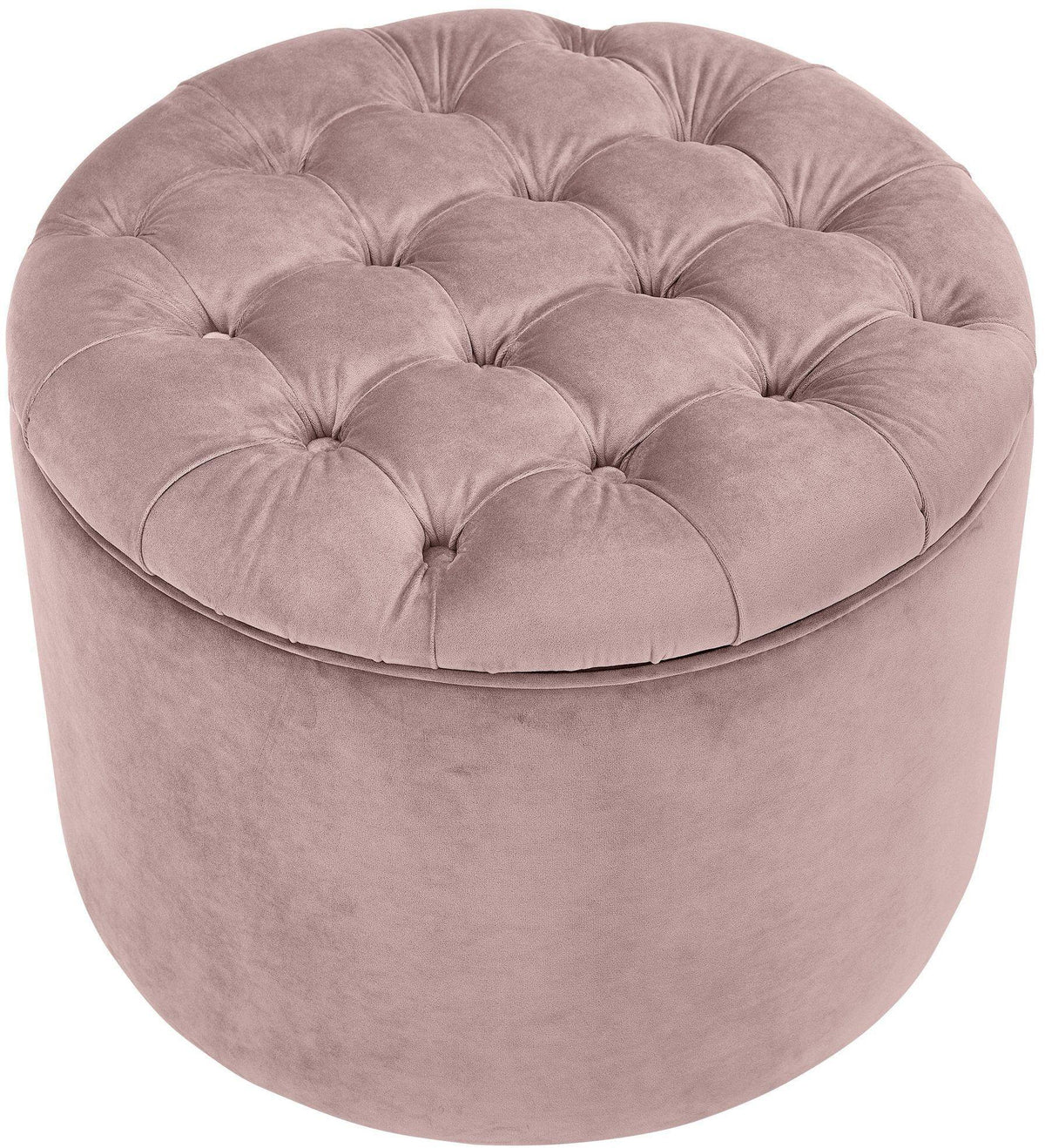 Queen Mauve Velvet Storage Ottoman