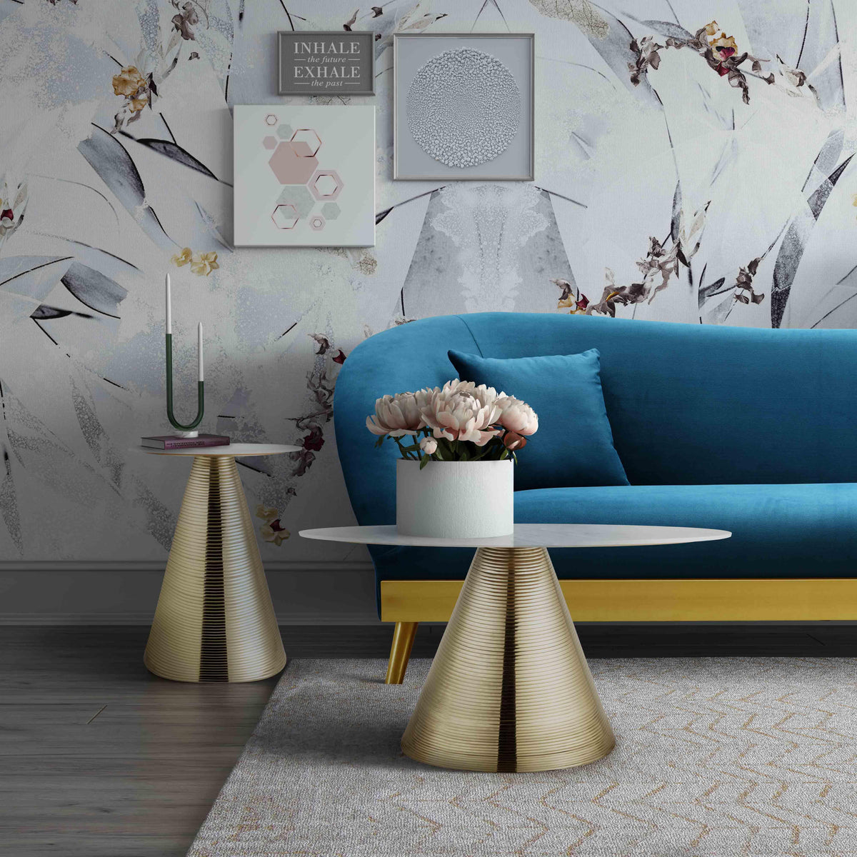 Tempo Marble Side Table - UK