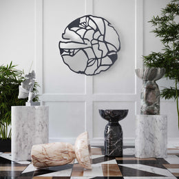 Slab Marble Short Side Table - UK