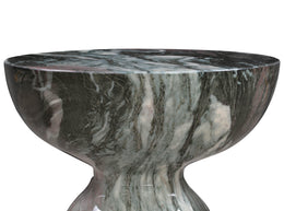 Rue Grey and Blush Marble Side Table - UK