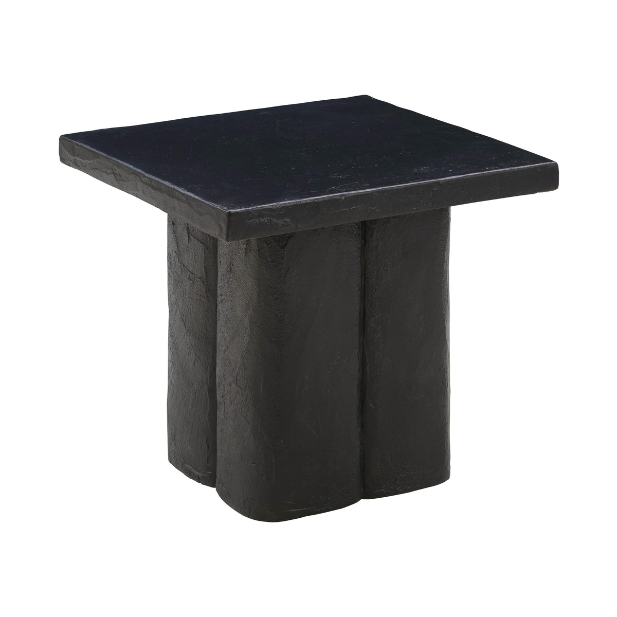 Kayla Black Concrete Side Table - UK