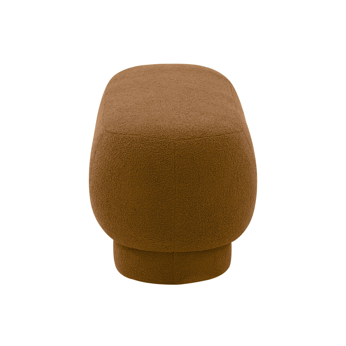 Mara Cinnamon Brown Vegan Shearling Ottoman