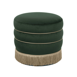 Lakka Green Velvet Ottoman