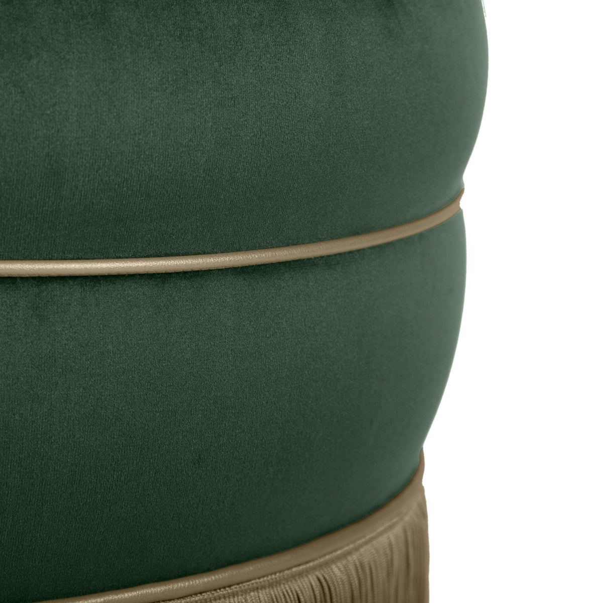 Lakka Green Velvet Ottoman