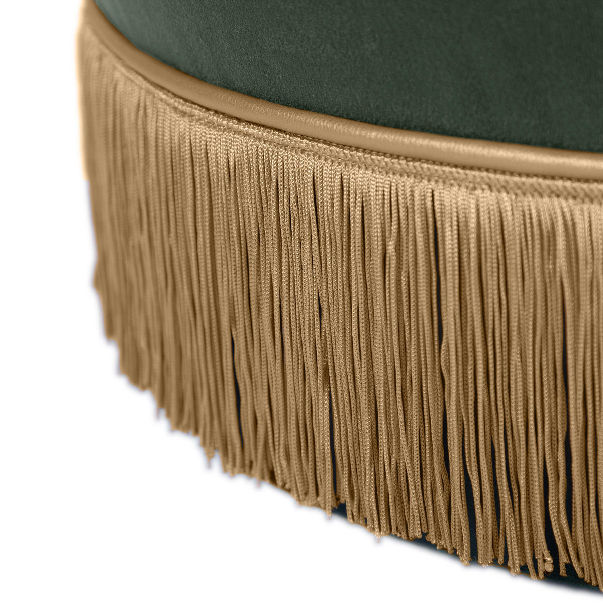 Lakka Green Velvet Ottoman