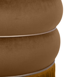 Lakka Chocolate Velvet Ottoman