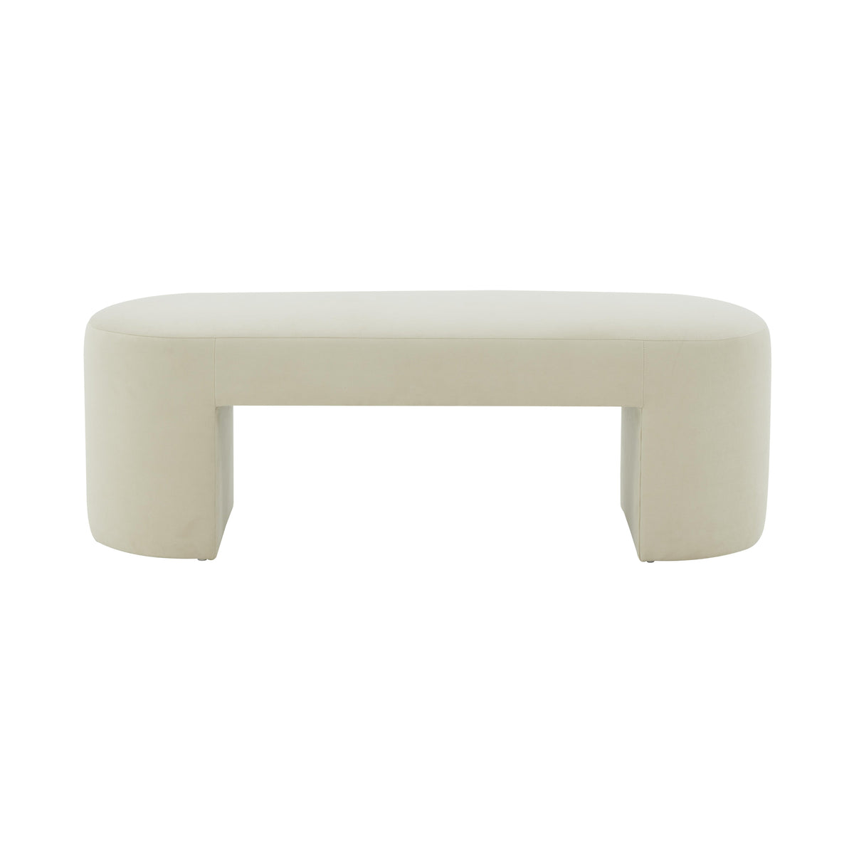 Elena Cream Velvet Bench