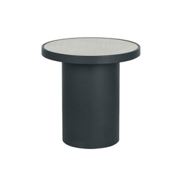 Nautilus Antique Silver Mirrored Side Table - UK