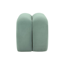 Leigh Green Velvet Channeled Bench - UK