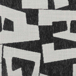 Lena Black and White Jacquard Bench
