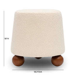 Jaine Cream Boucle Stool