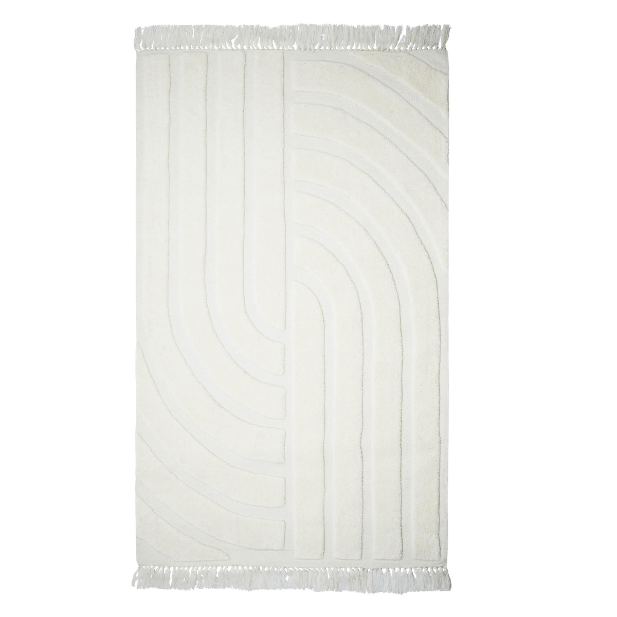 Loop White 5' x 8' Area Rug