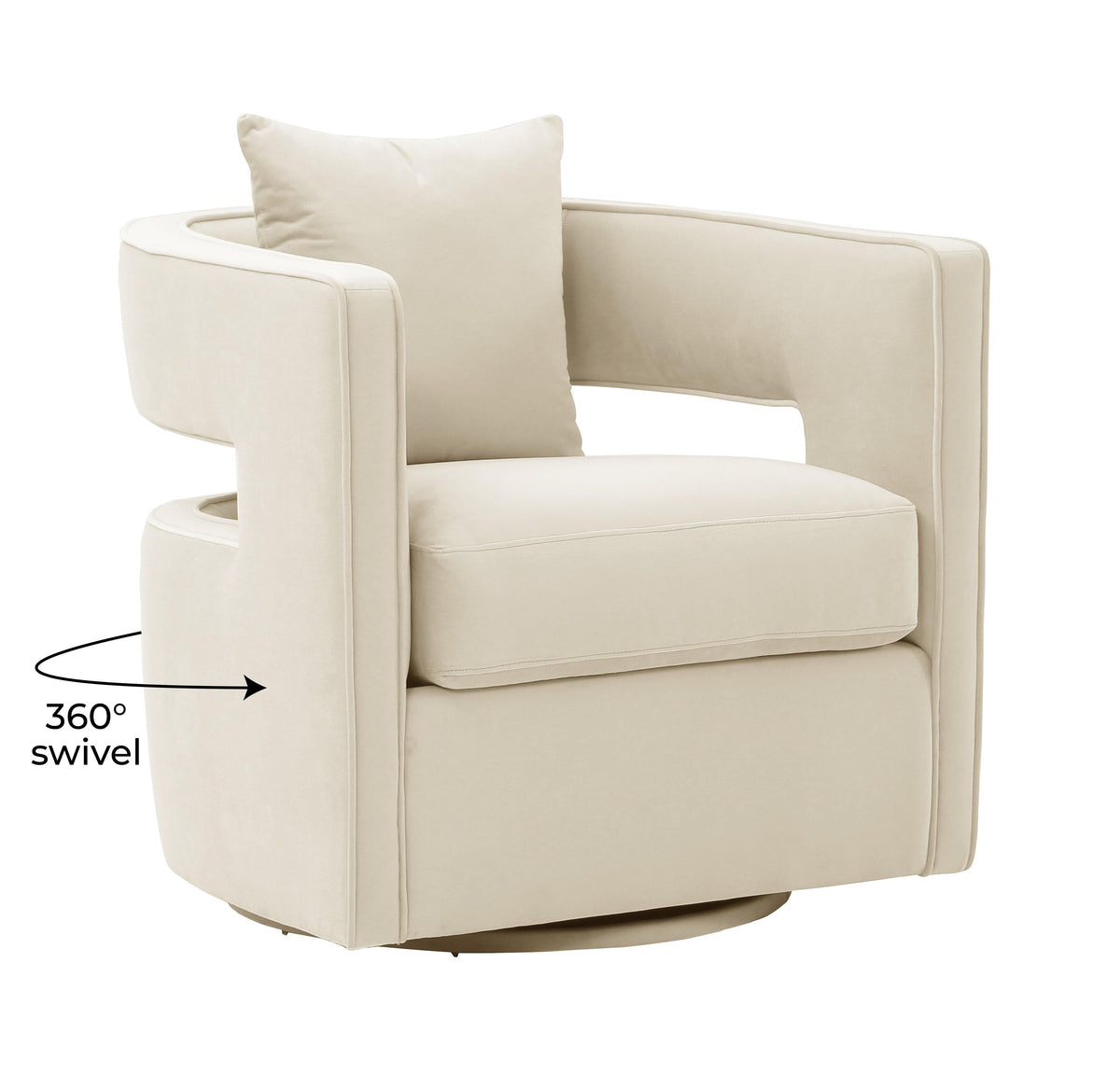 Kennedy Cream Swivel Chair - UK