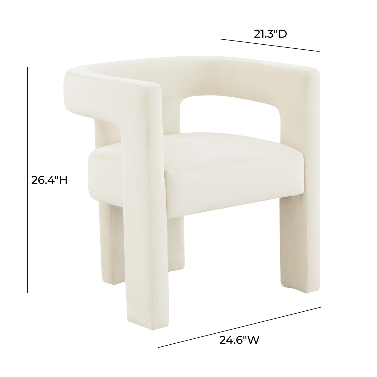 Sloane Cream Velvet Chair - UK