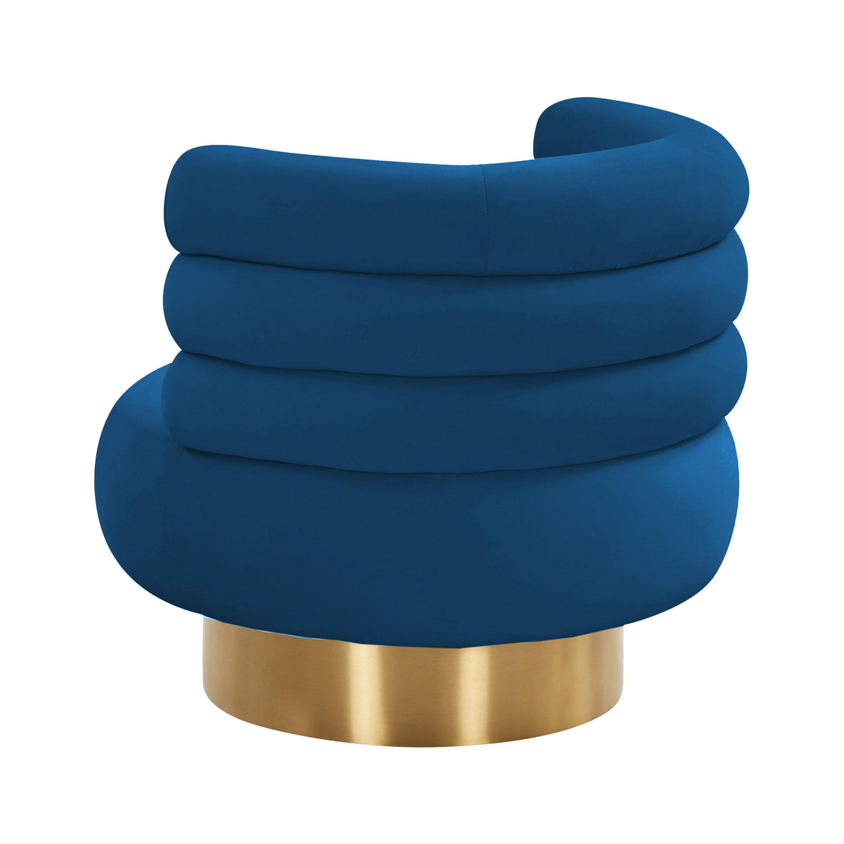 Naomi Navy Velvet Swivel Chair