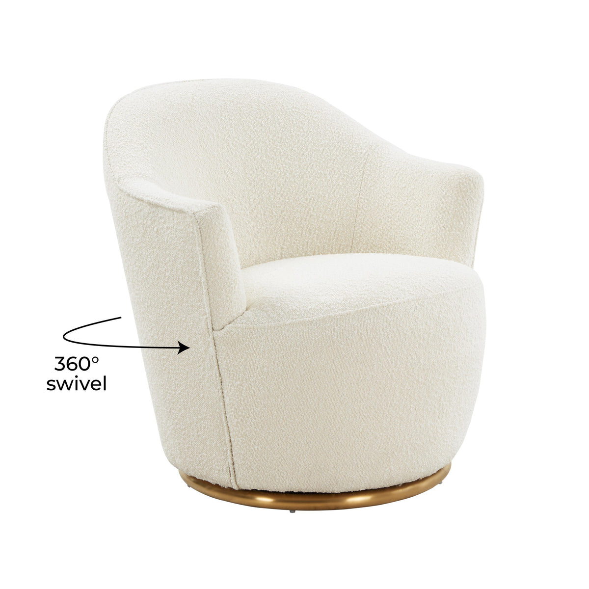 Skyla Boucle Swivel Chair - UK