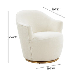 Skyla Boucle Swivel Chair - UK