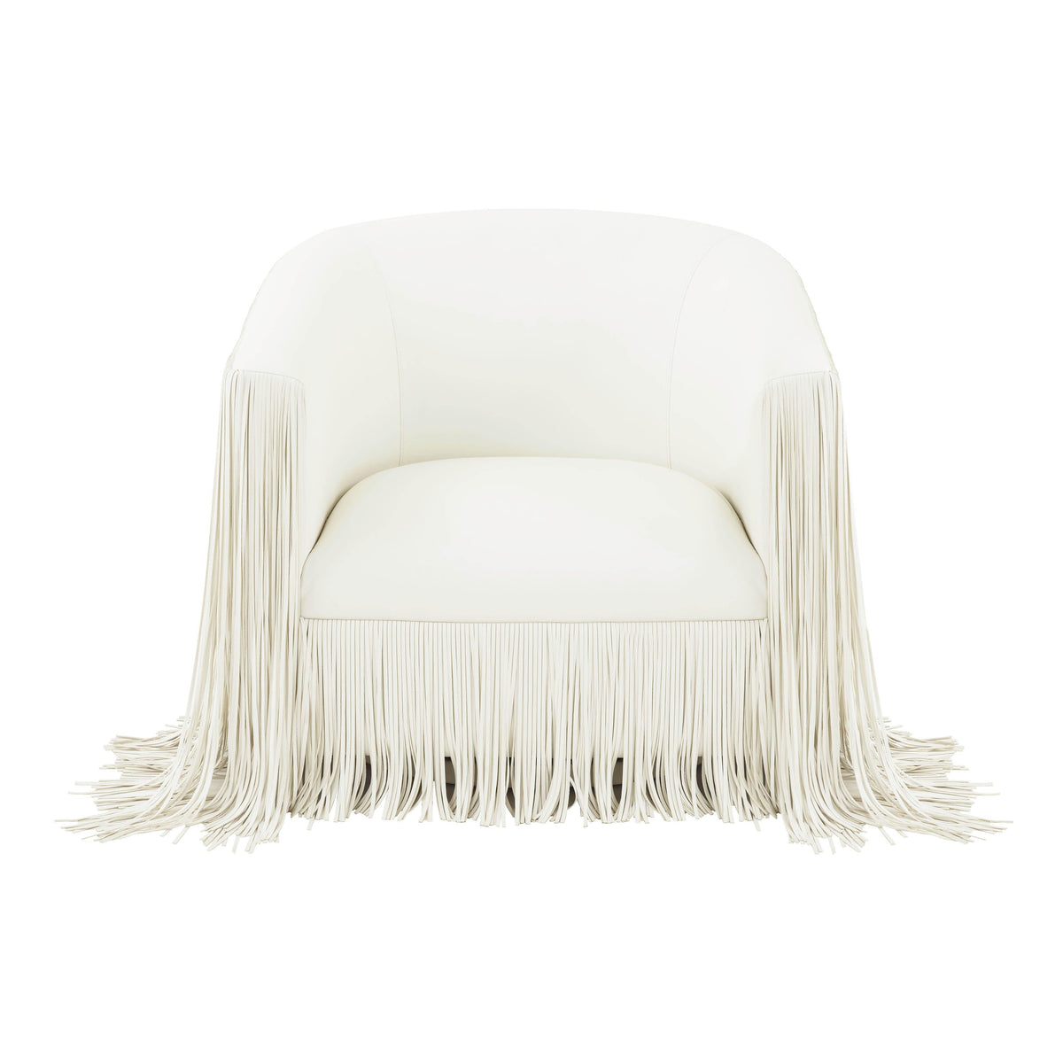 Shag Me Ivory Vegan Leather Swivel Chair - UK