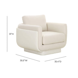 Rhonnie Cream Monotone Armchair - UK