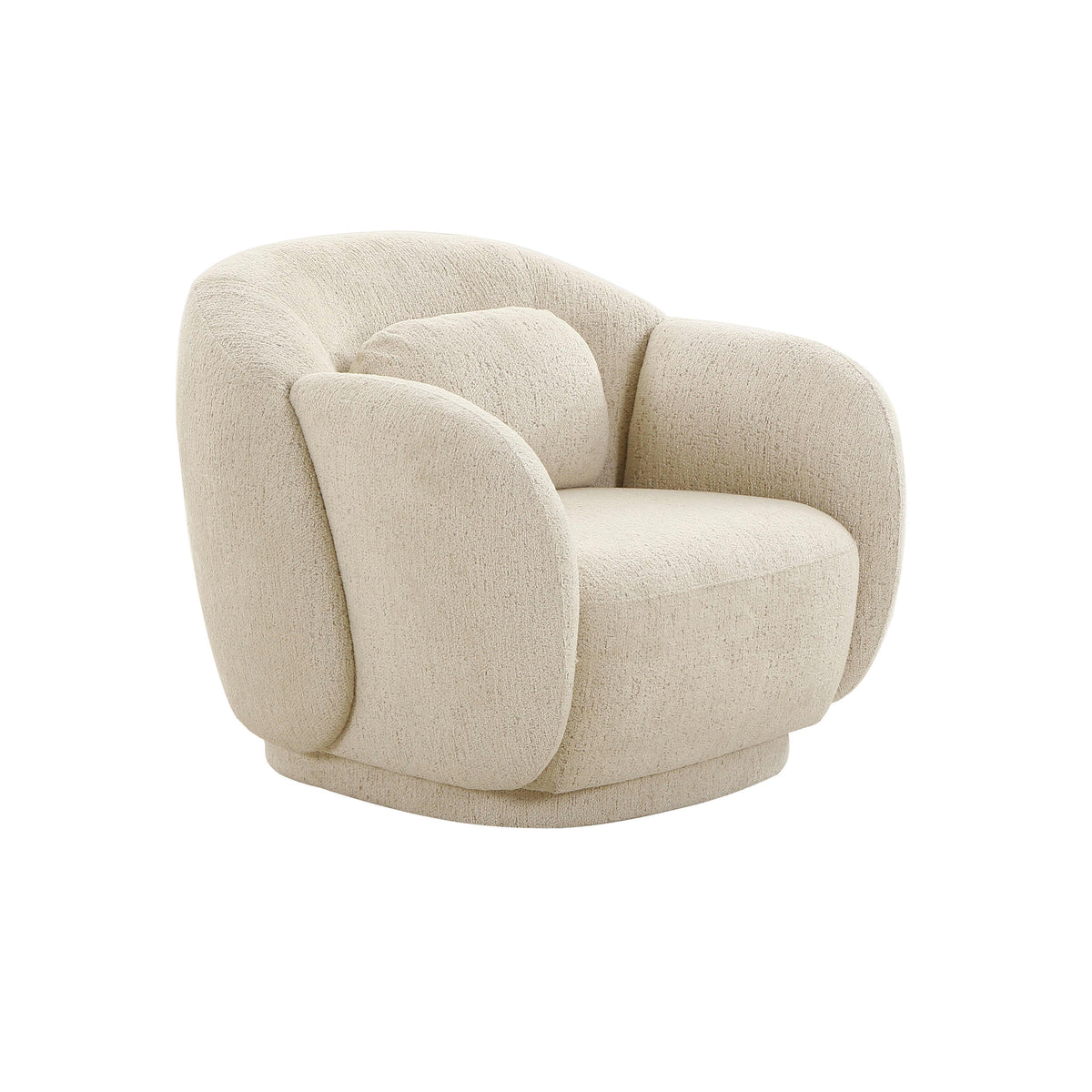 Misty Cream Boucle Accent Chair - UK