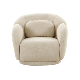 Misty Cream Boucle Accent Chair - UK