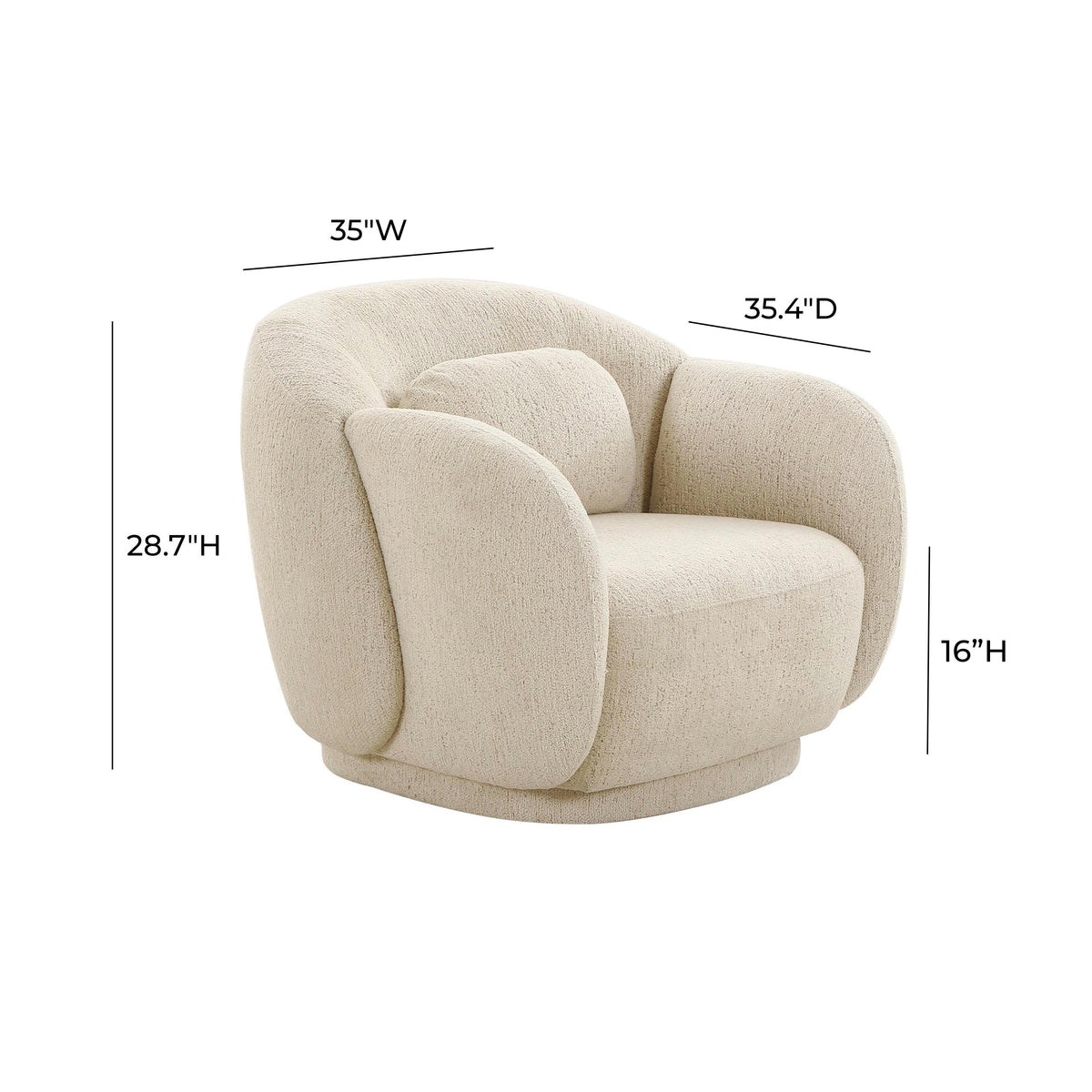 Misty Cream Boucle Accent Chair - UK