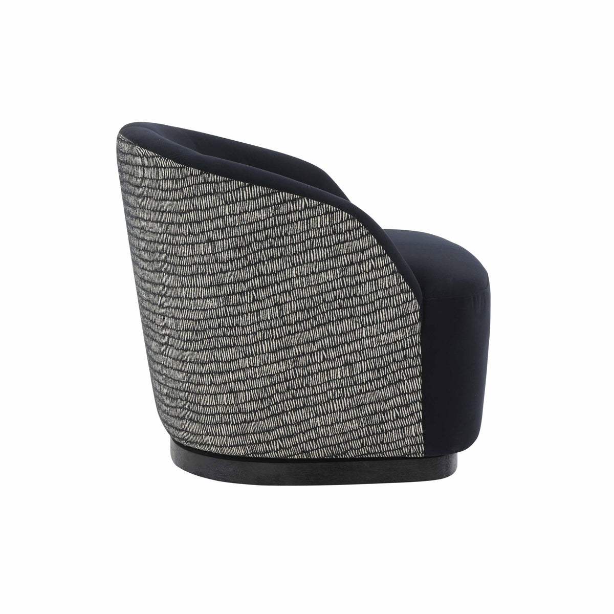 Reese Black Velvet Swivel Chair - UK