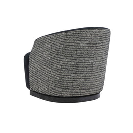 Reese Black Velvet Swivel Chair - UK