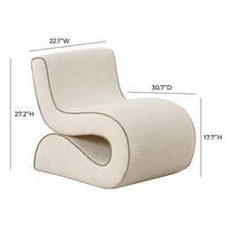 Senna Cream Basketweave Accent Chair - UK