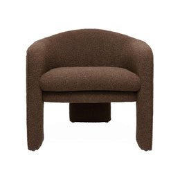 Marla Chocolate Brown Boucle Accent Chair - UK
