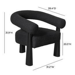 Spara Black Boucle Accent Chair - UK