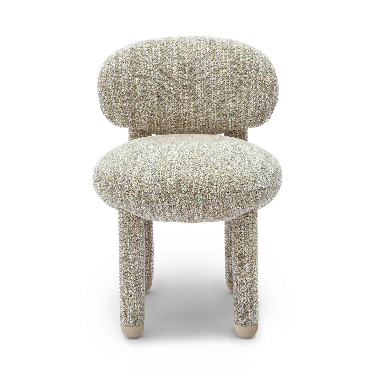 Manu Beige Nubby Performance Fabric Side Chair