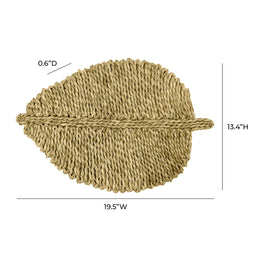 Leaf Natural Seagrass Placemat - Set of 4