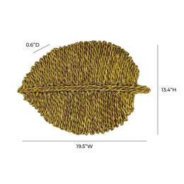 Leaf Yellow Seagrass Placemat - Set of 4