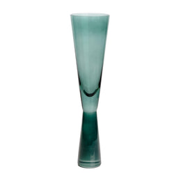 Flute Green Champagne Glasses - Set of 4