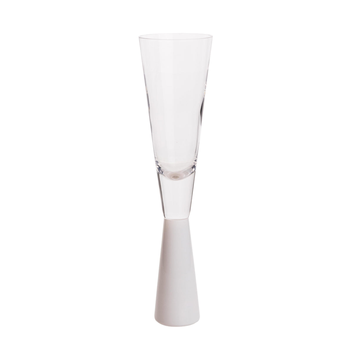Flute White Champagne Glasses - Set of 4