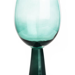 Rose Green Wine Glasses - Set of 4