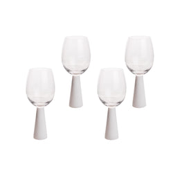 Rose White Wine Glasses - Set of 4