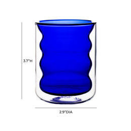 Waves Blue Water Glass - Set of 4