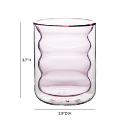 Waves Blush Water Glass - Set of 4