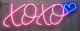 Neon Xoxo Mixed Media