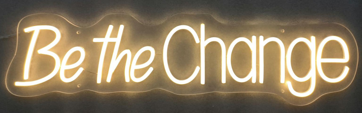 Neon Be The Change Mixed Media