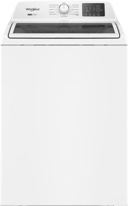 Package - Whirlpool - 4.3 Cu. Ft. High-Eficiency Top Load Washer with 2-in-1 Removable Agitator and Soft Close Glass Lid and 7.0 Cu. Ft. Gas Dryer with Adaptive Dry - Vented Matching - White